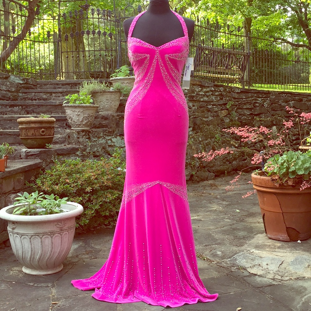 Show Stopper Fuchsia Evening Gown
